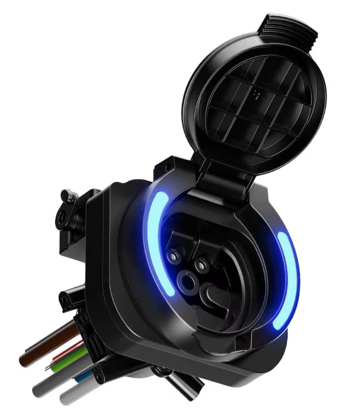 Conector Tipo 2 MENNEKES abierto con aro LED